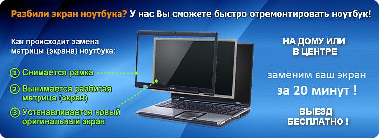 Ремонт экрана ноутбука на дому, замена матрицы с выездом на дом Ремонт экрана ноутбука на дому, замена матрицы с выездом на дом